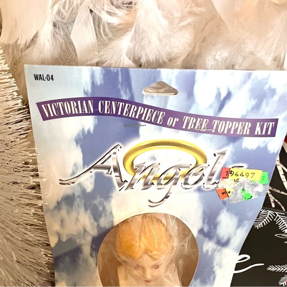 Vintage Angel Victorian Centerpiece Tree Topper Kit Eyes Shut White Lace Craft - Picture 3 of 6